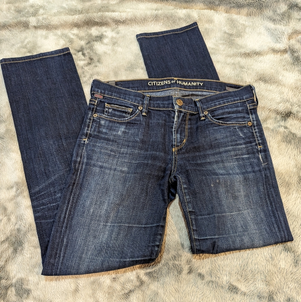 Citizens of Humanity Ava Low Rise Straight jeans dark wash 28